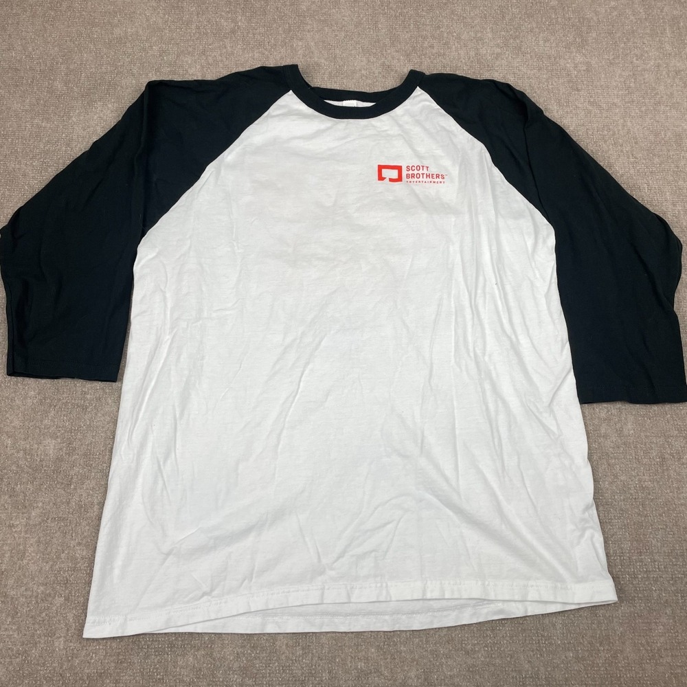 Scott Brothers Entertainment Baseball TShirt Mens XL White Black Raglan Team SBE